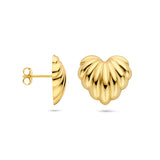 Gold Ear Studs Heart