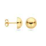 Gold Ear Studs Half-sphere