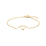 Gold Open Heart Bracelet