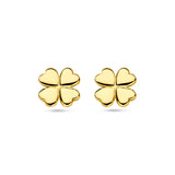 Gold Ear Studs Clover