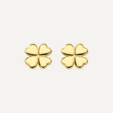 Gold Ear Studs Clover