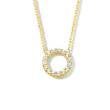 Gold Open Circle Zirconia pendant