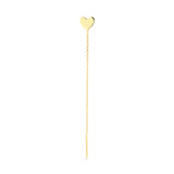 Gold Pull-through Earring Heart